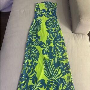 Hello Molly Blue and Green tropical dress.  Worn once.